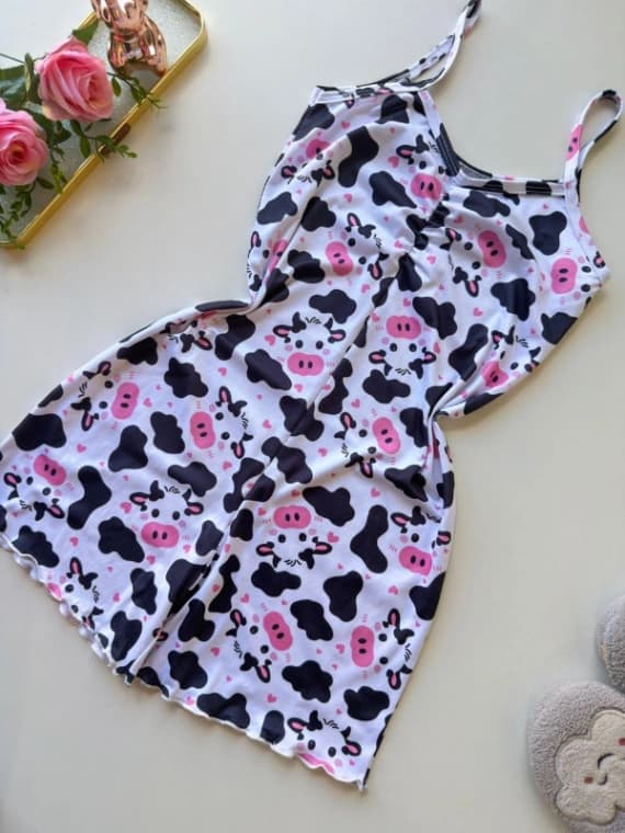 Macaquinho Estampado Vaquinha – Tamanho Único | Eden Rose