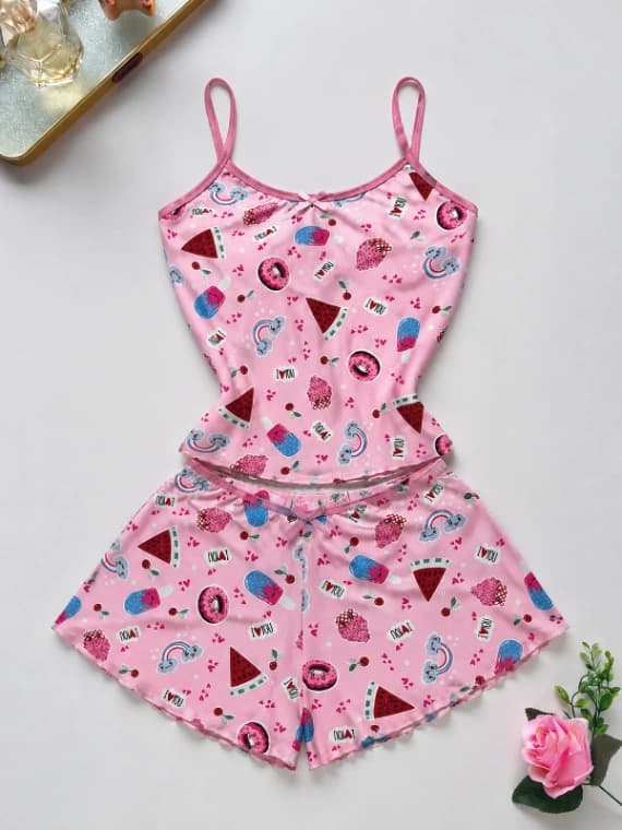 Conjunto Baby Doll - Tutti Frut- Tam:GG | Eden Rose