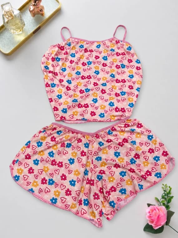 Conjunto Baby doll- florzinhas- Tam:M |Eden Rose